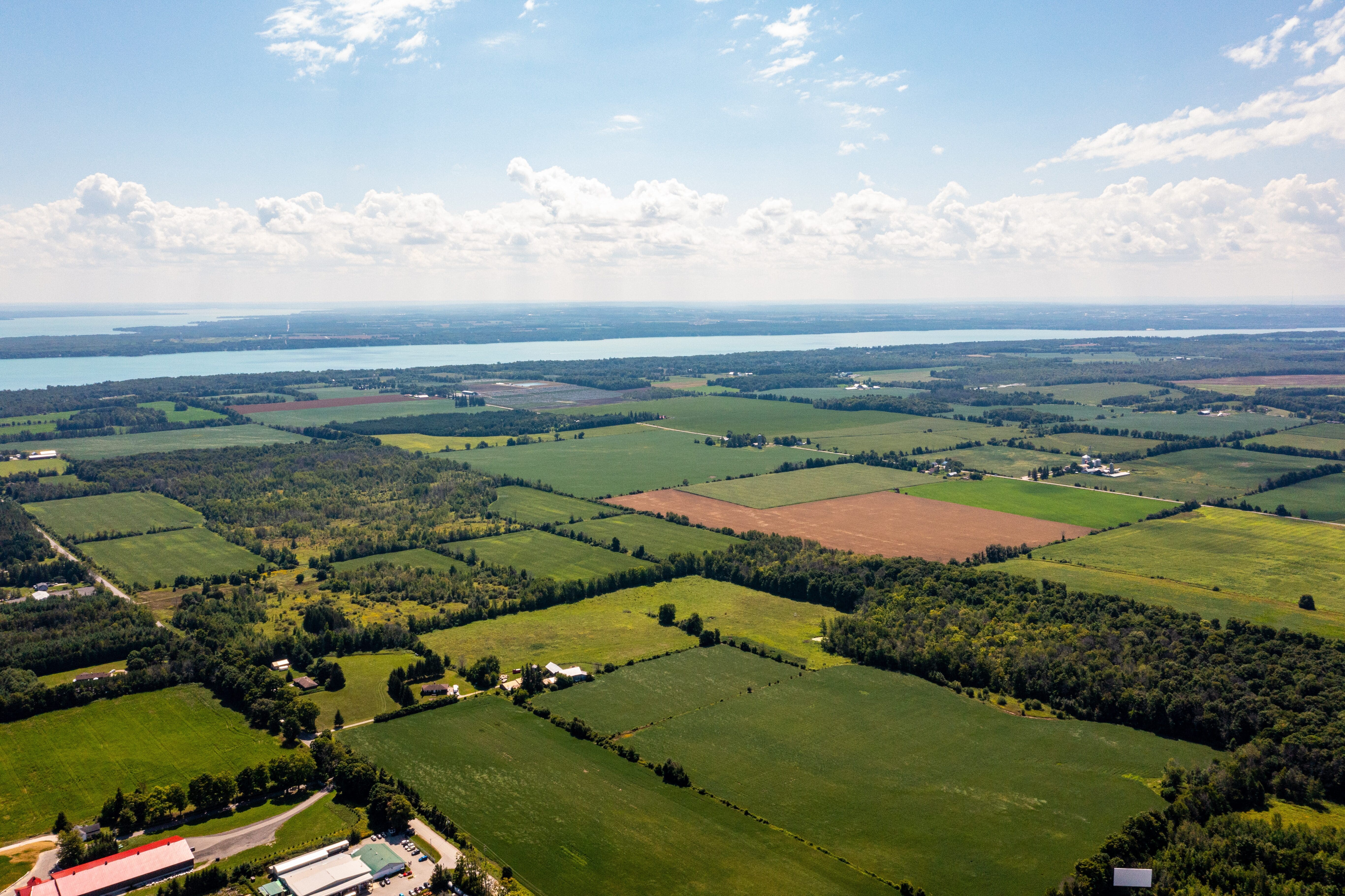 Aerial view of properties in Ontario