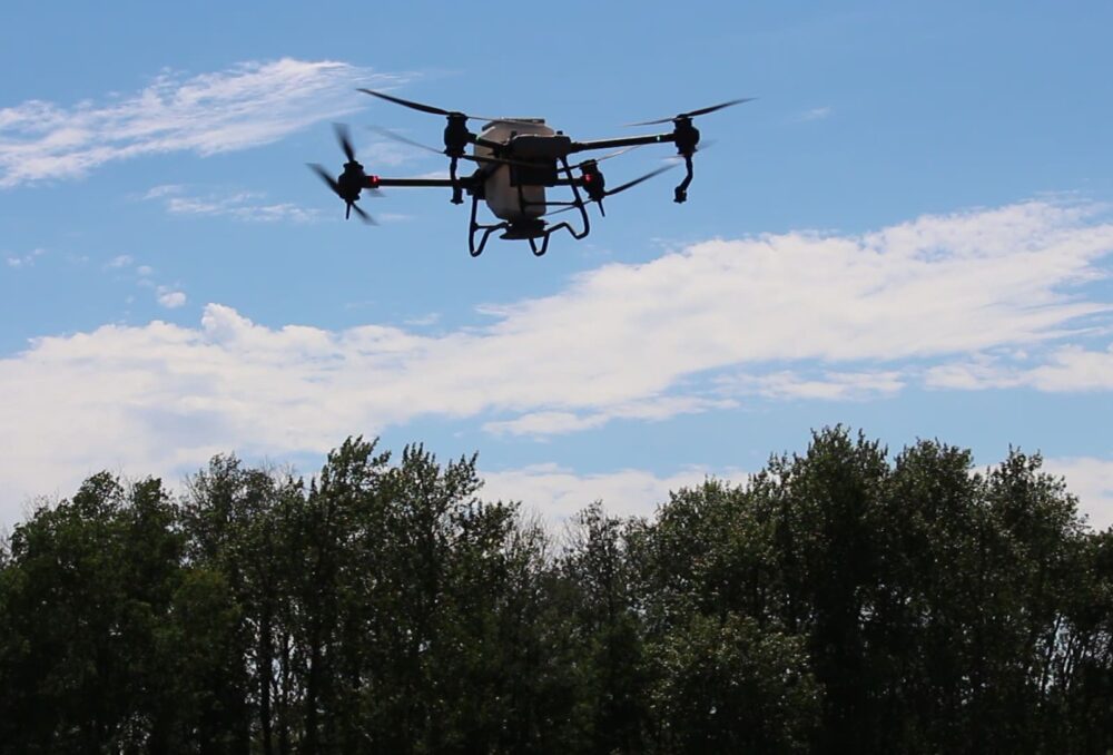 Drone in flight.