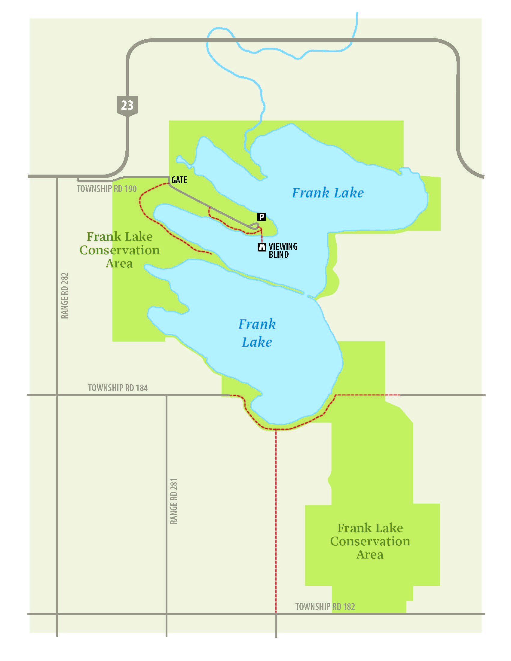 Map of Frank Lake